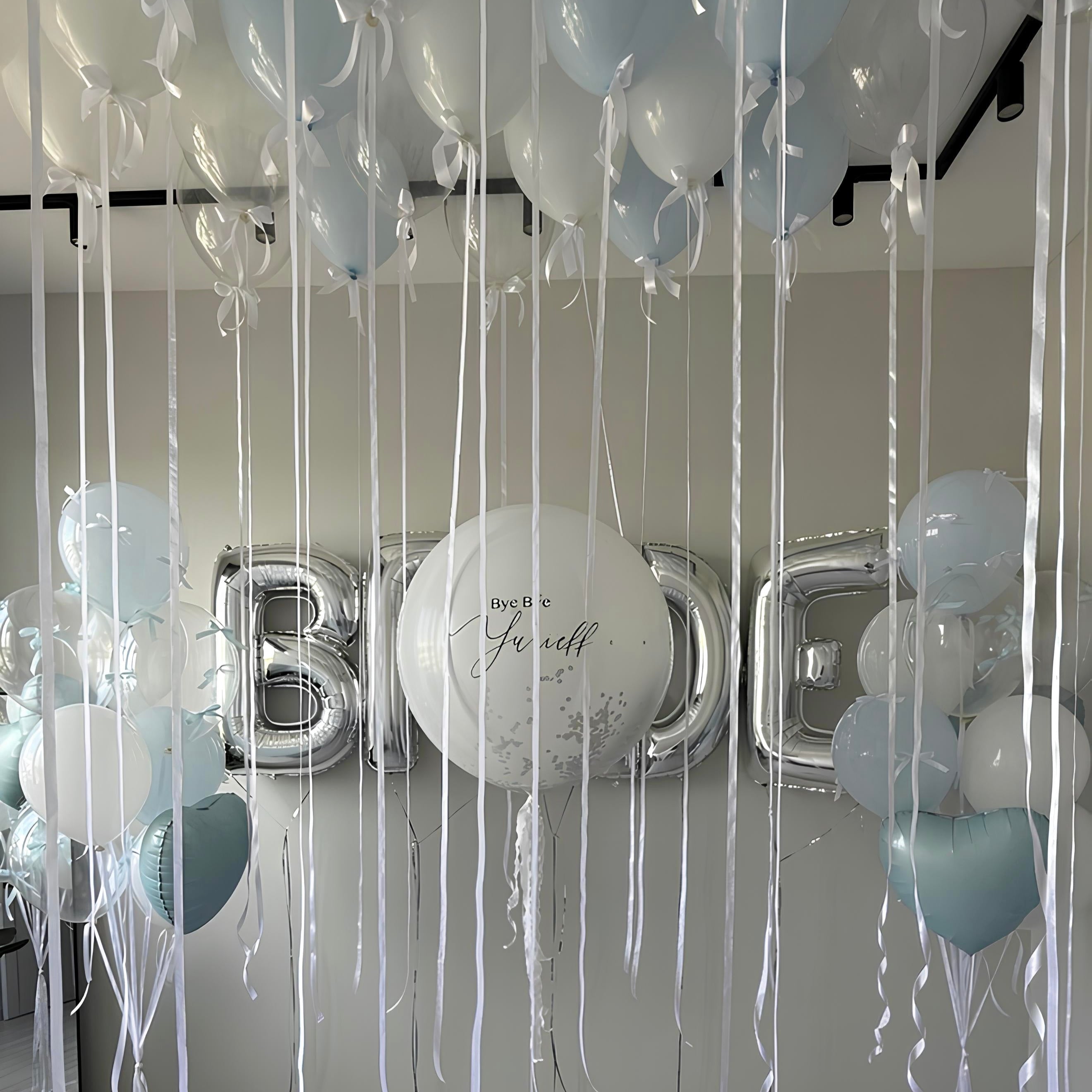 Bachelorette Party Large White & Blue Set