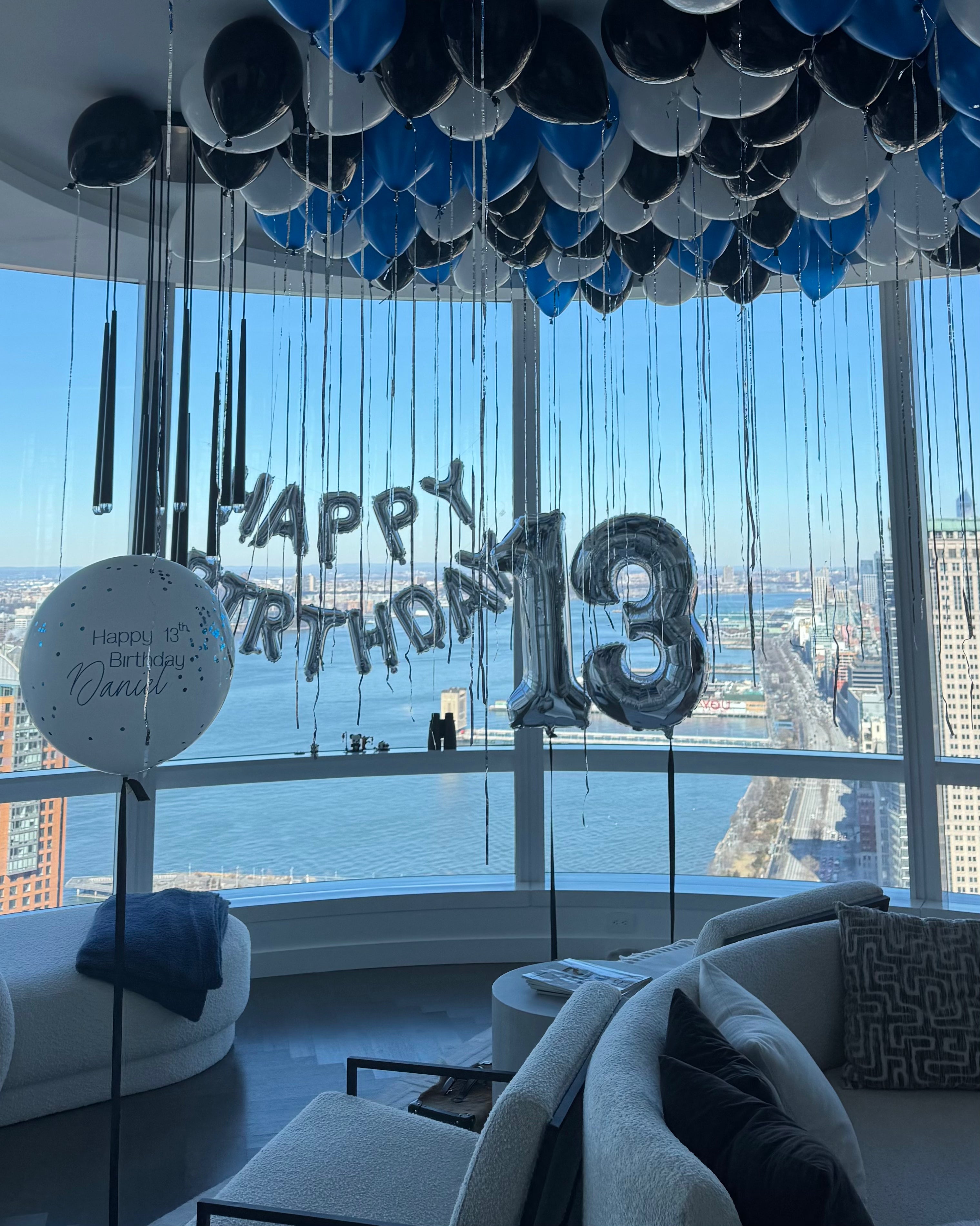 Blue & Black Balloon Set (Customized)
