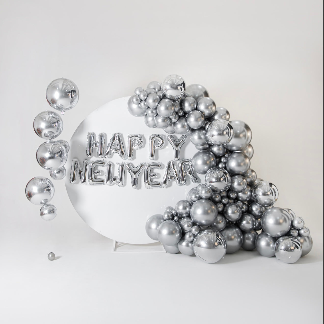 Silver Luxe New Year Backdrop