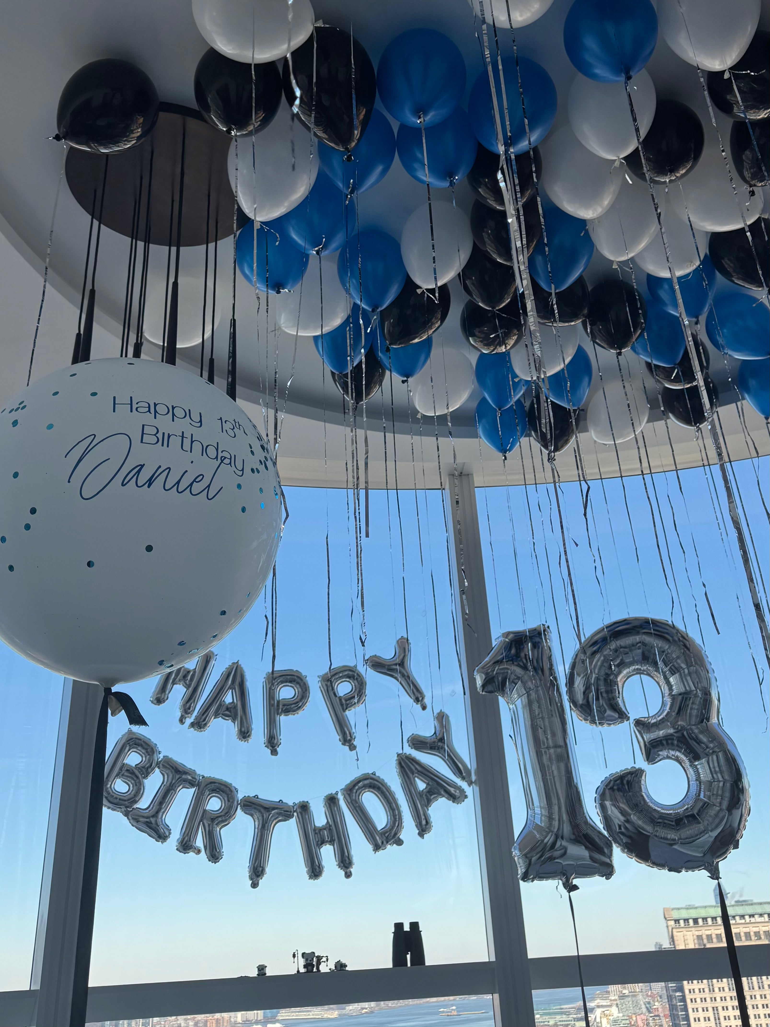 Blue & Black Balloon Set (Customized)