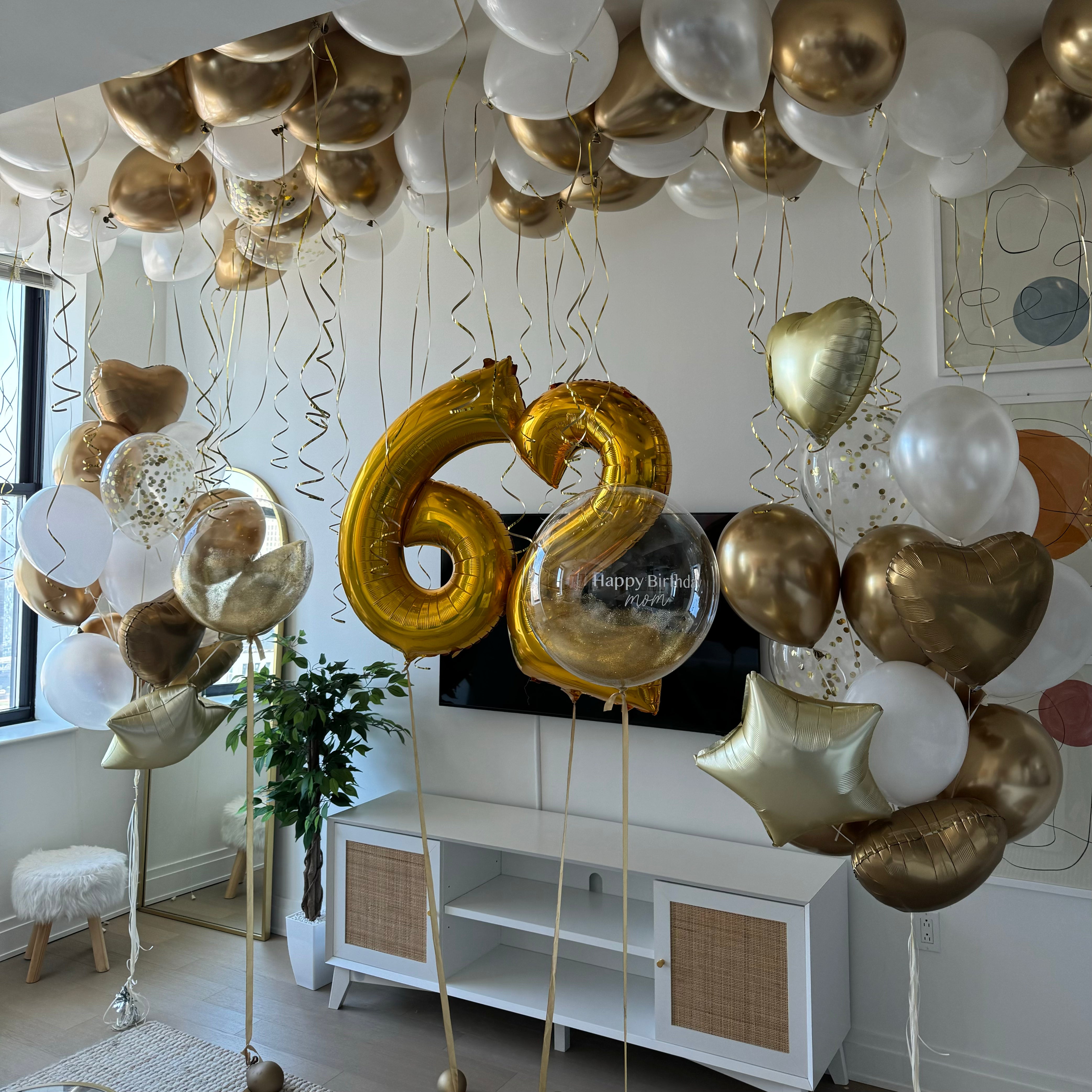 Large Gold & White Birthday Room Set (customized)