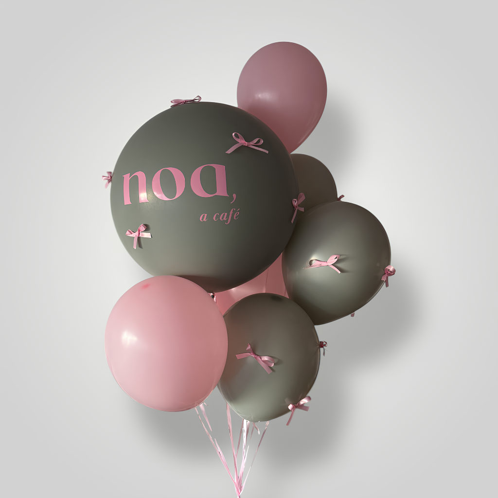 Elegant Bows Bouquet with Custom balloon - M (select color)