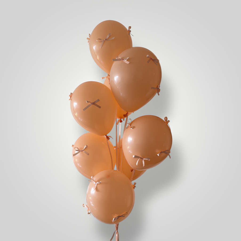 Elegant Bows Bouquet with Custom balloon - M (select color)