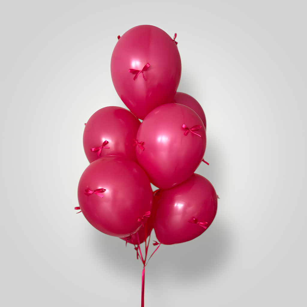 Elegant Bows Bouquet with Custom balloon - M (select color)