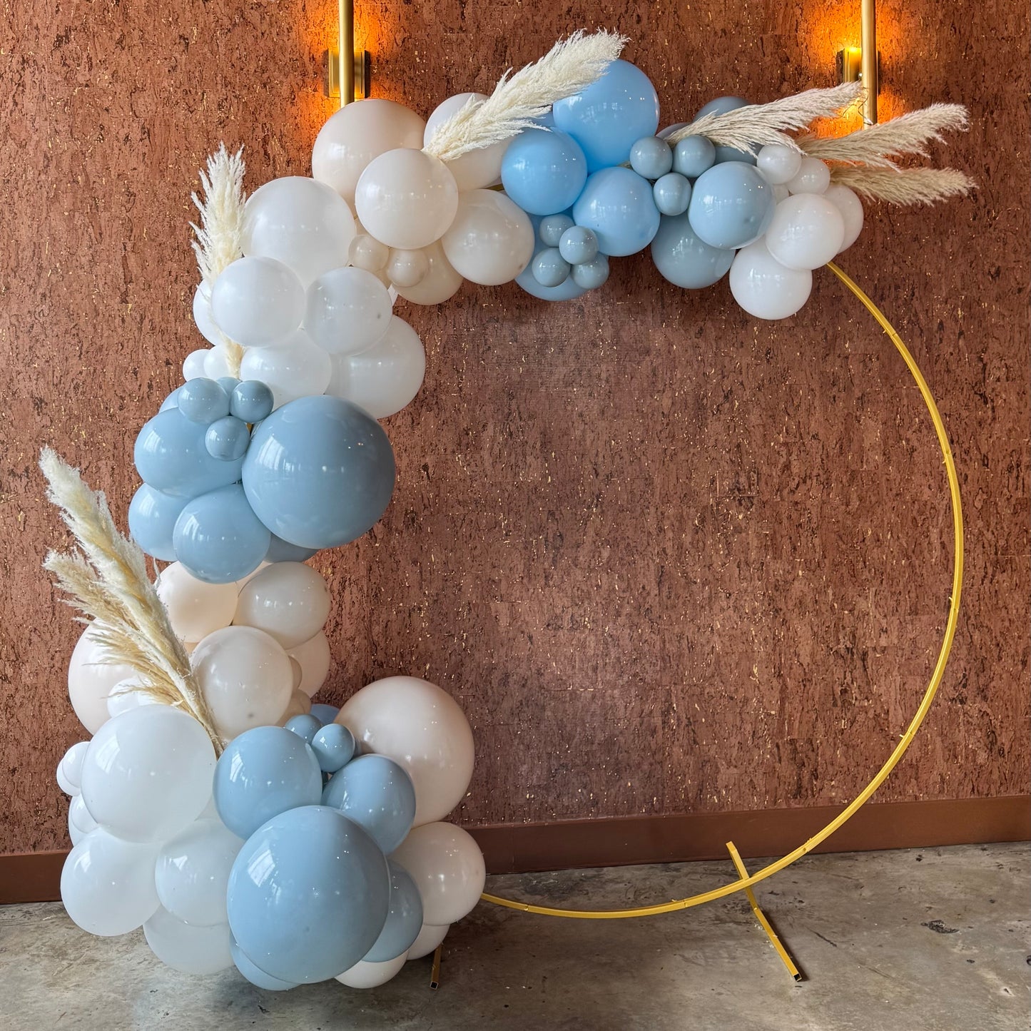 Circle Stand with Custom Balloon Garland – Full Package