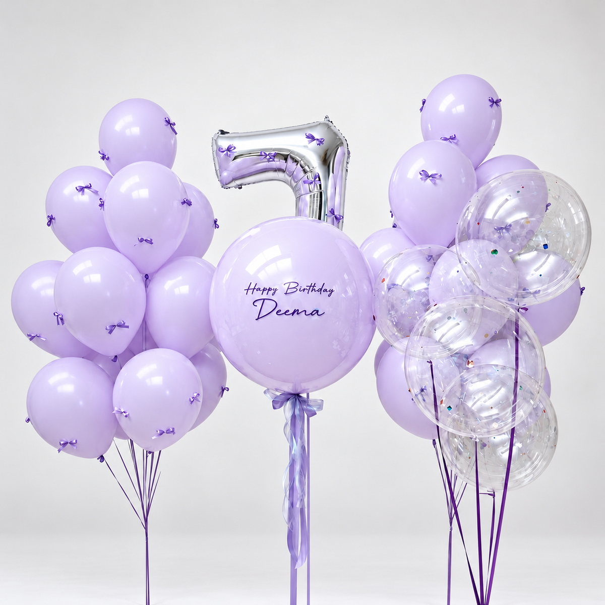 Pastel Bows and Gems Balloon Set (Select Colors)
