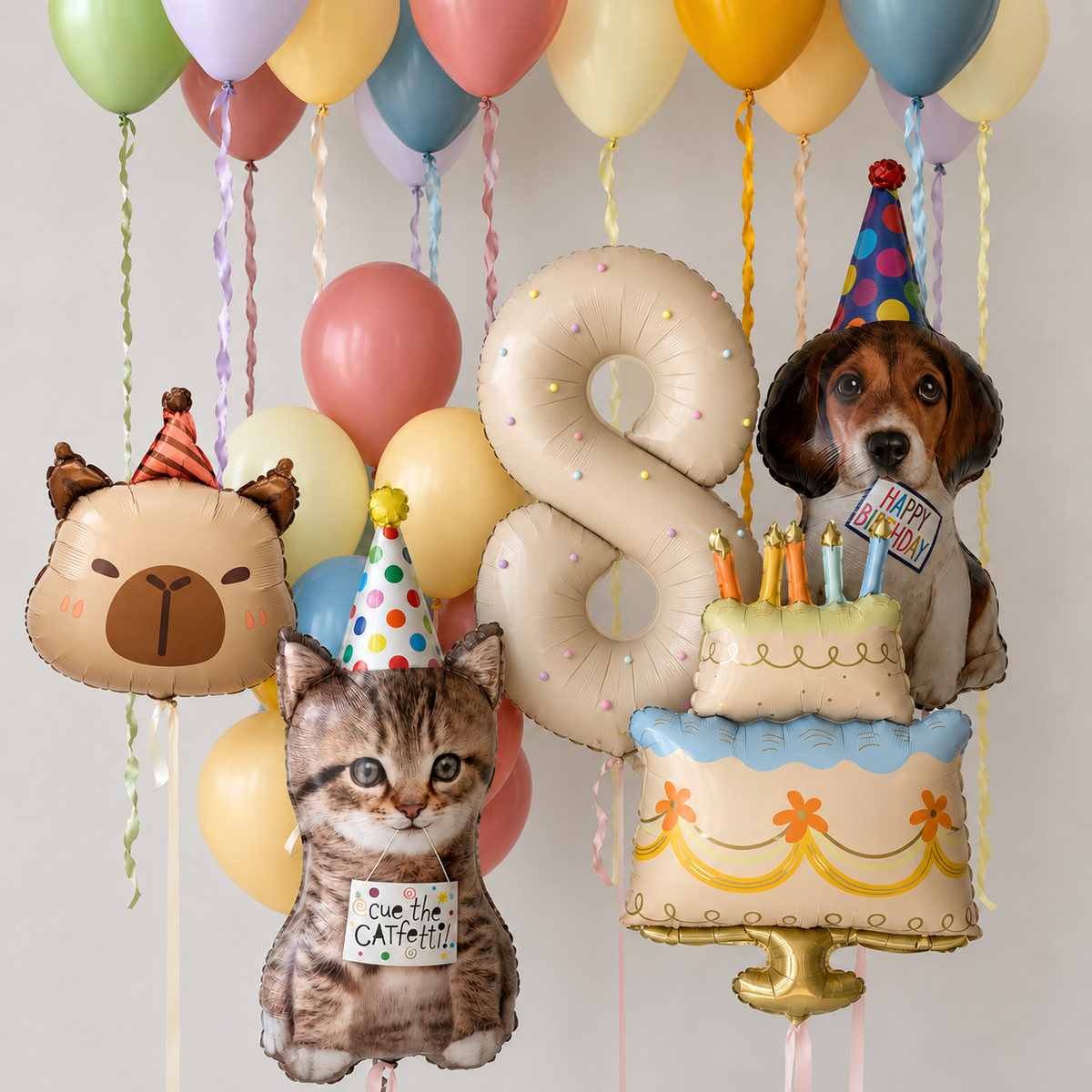 Party Animals Birthday Balloon Set