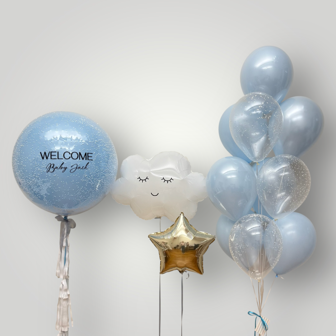 Baby Blue Balloon Set (Customized)