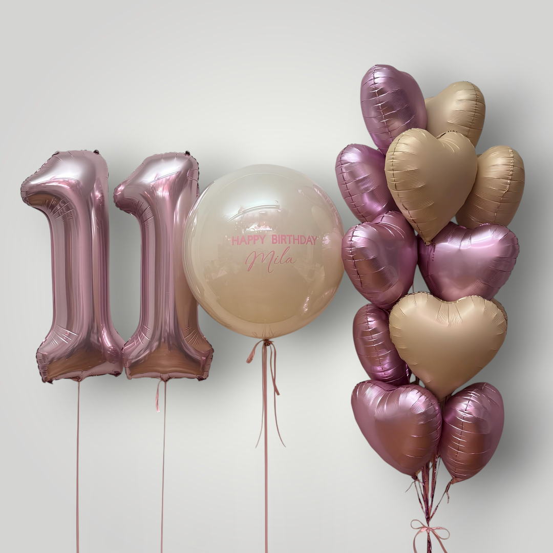 Pink & Beige Birthday Set