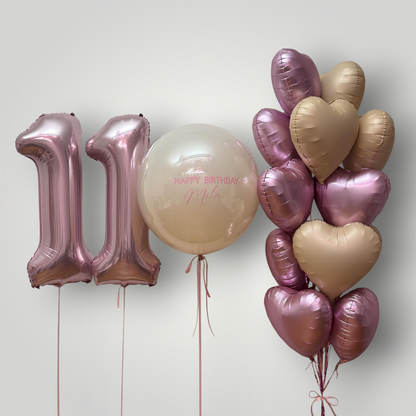 Pink & Beige Birthday Set