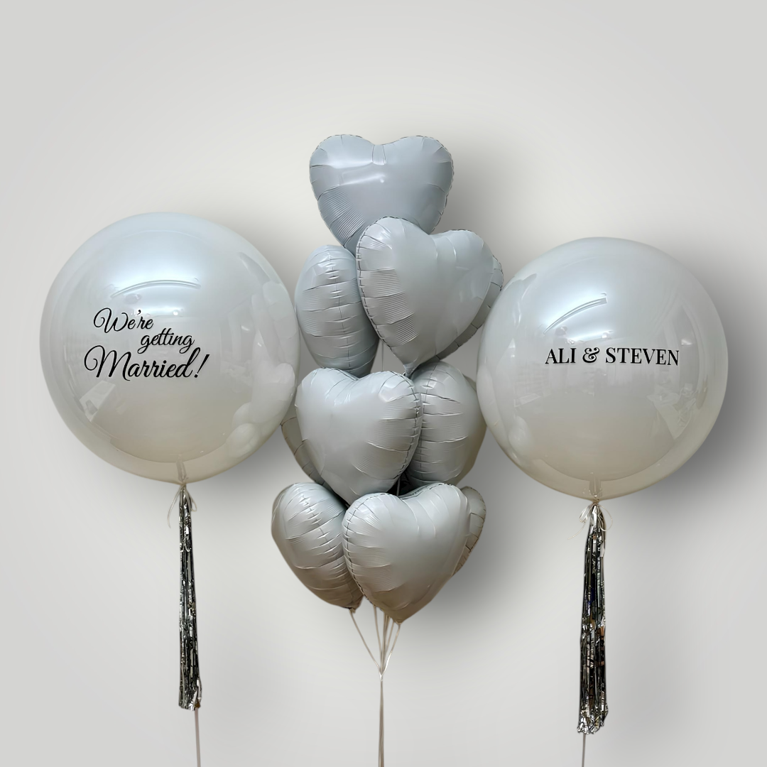 White Hearts Engagement Set