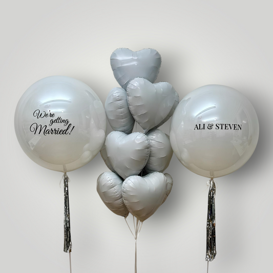 White Hearts Engagement Set