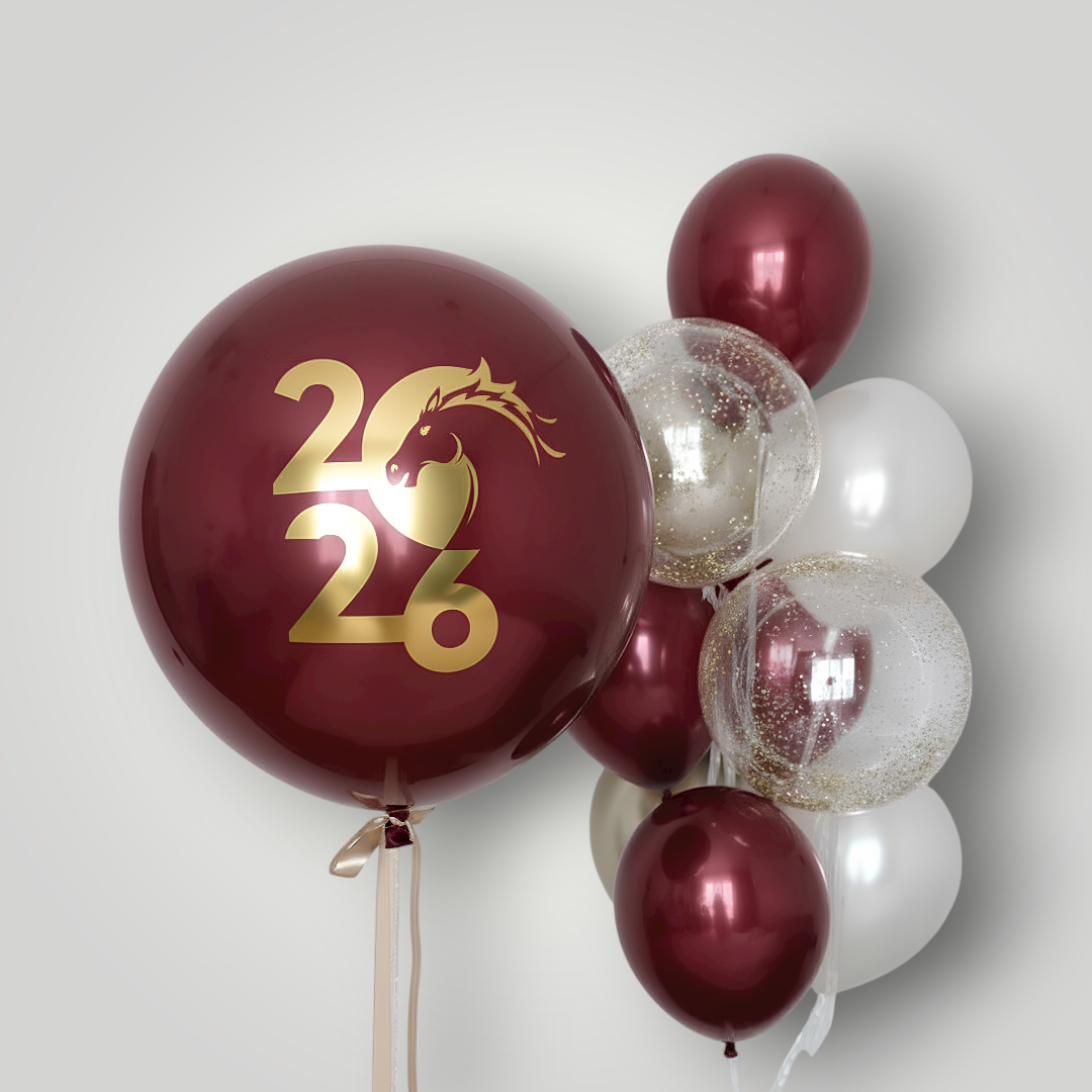 Fire Horse Year Balloon Set (Custom Text)