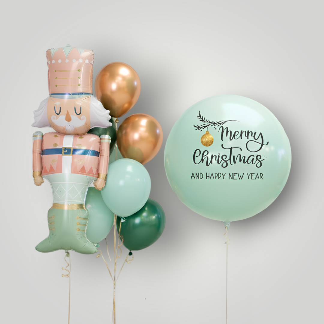 Nutcracker Christmas Balloon Set (Custom Text)