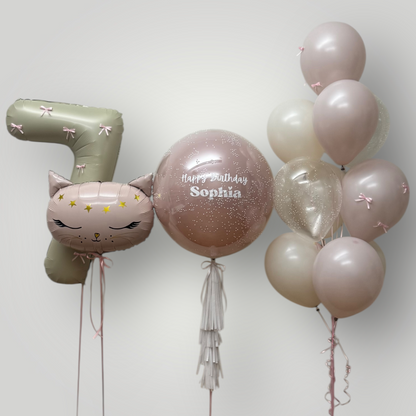 Pink Kitty Cat Birthday Set