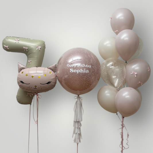 Pink Kitty Cat Birthday Set