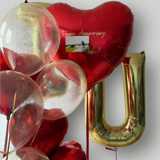 I LOVE U - Red & Gold Set (Customized)