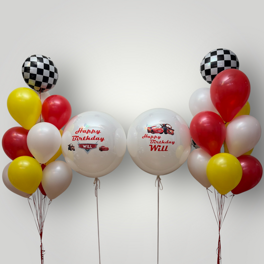 Race Car Jumbo Balloon Set (Customized)