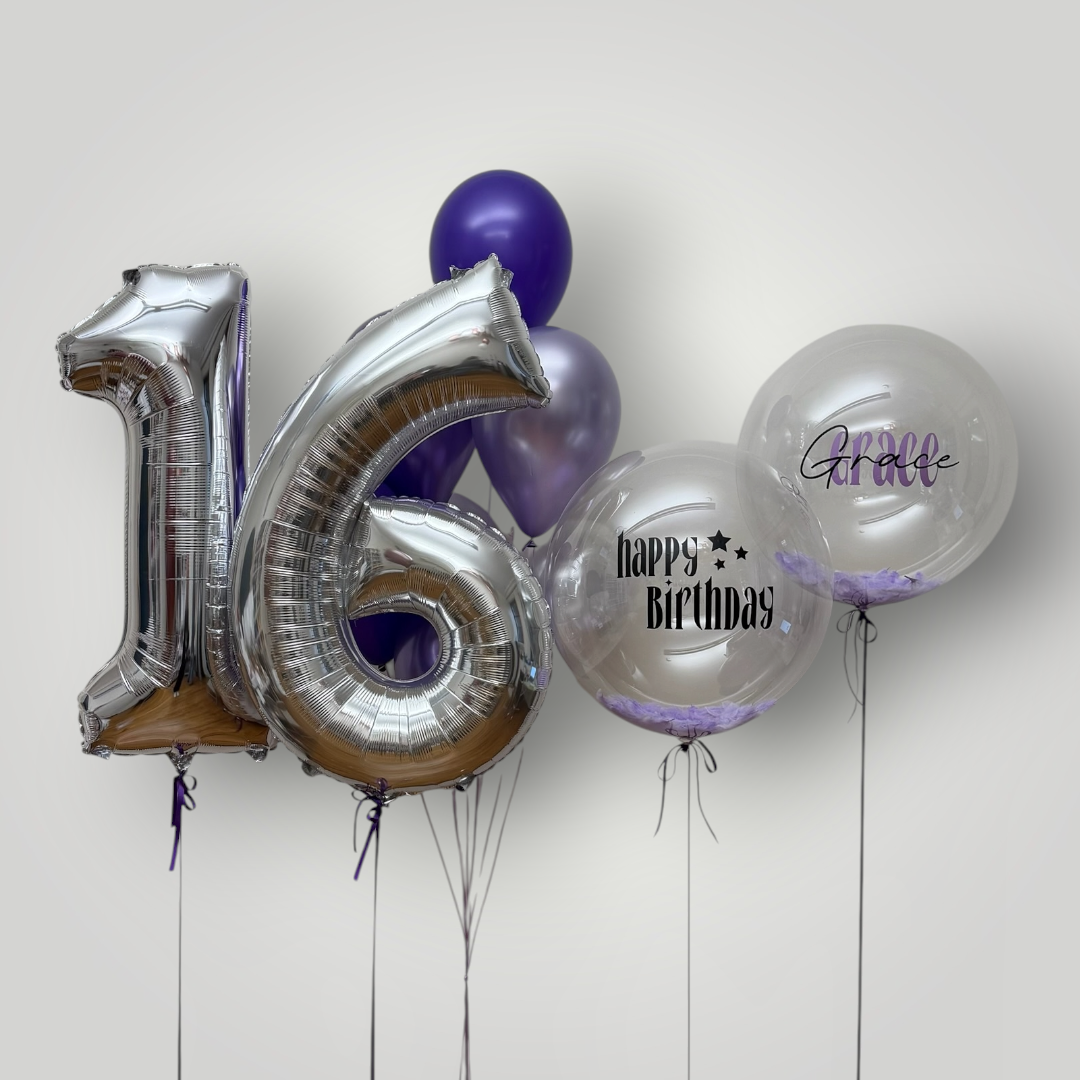 Lilac Feathers Birthday Set