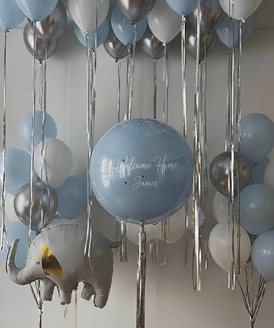 Baby Blue Elephant Room Set