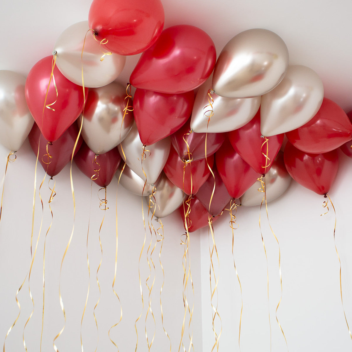 Luxe Burgundy Champagne Balloons