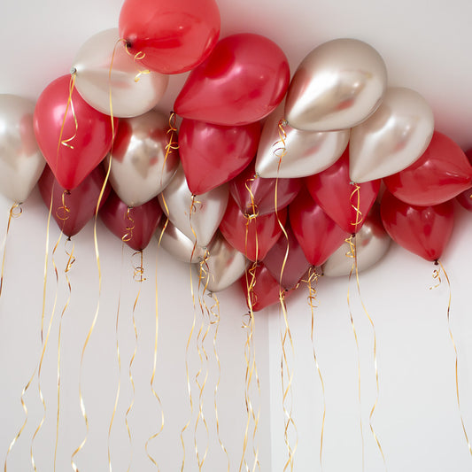 Luxe Burgundy Champagne Balloons