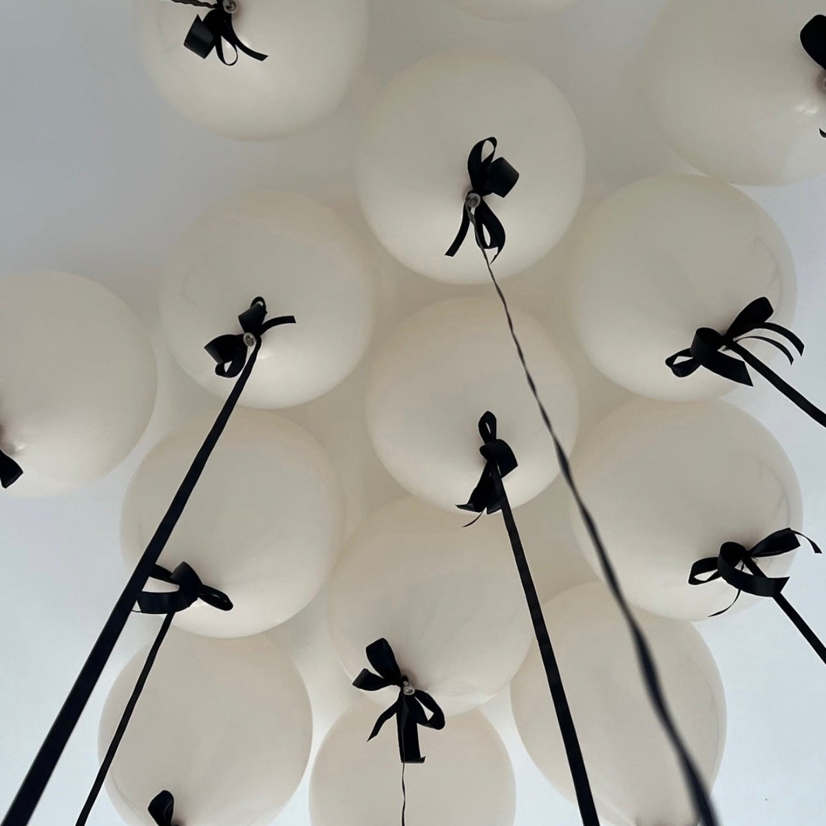 Floating Bows Floating Balloons with Bow for Ceiling Decor - Memo Balloons