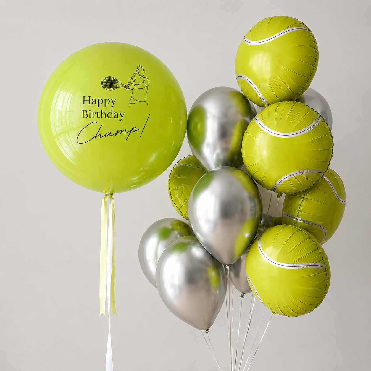 Tennis Champion Birthday Balloon Set