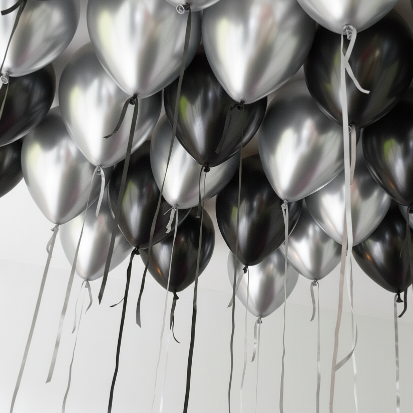 Black & Silver Balloons