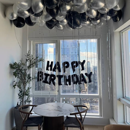 Black Tie Birthday Room Decor
