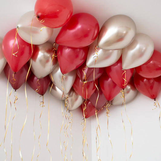 Luxe Burgundy Champagne Balloons
