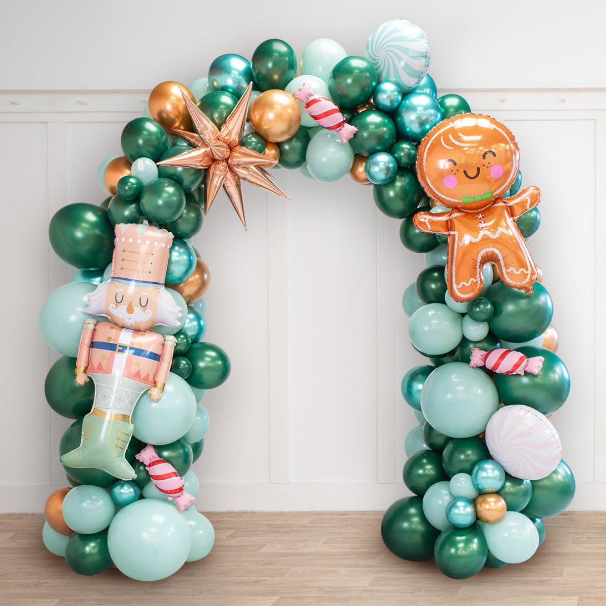 Gingerbread Christmas Balloon Arch
