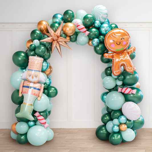 Gingerbread Christmas Balloon Arch