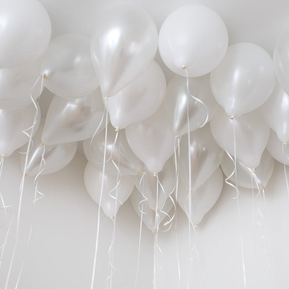 Pearl White Balloons