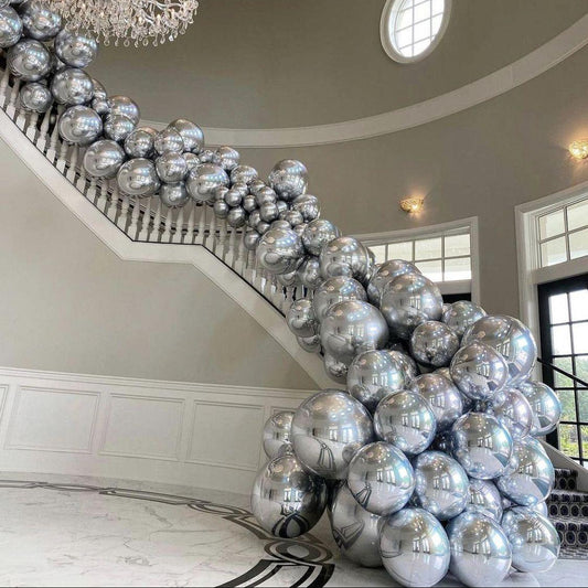 Silver Symphony Staircase Garland