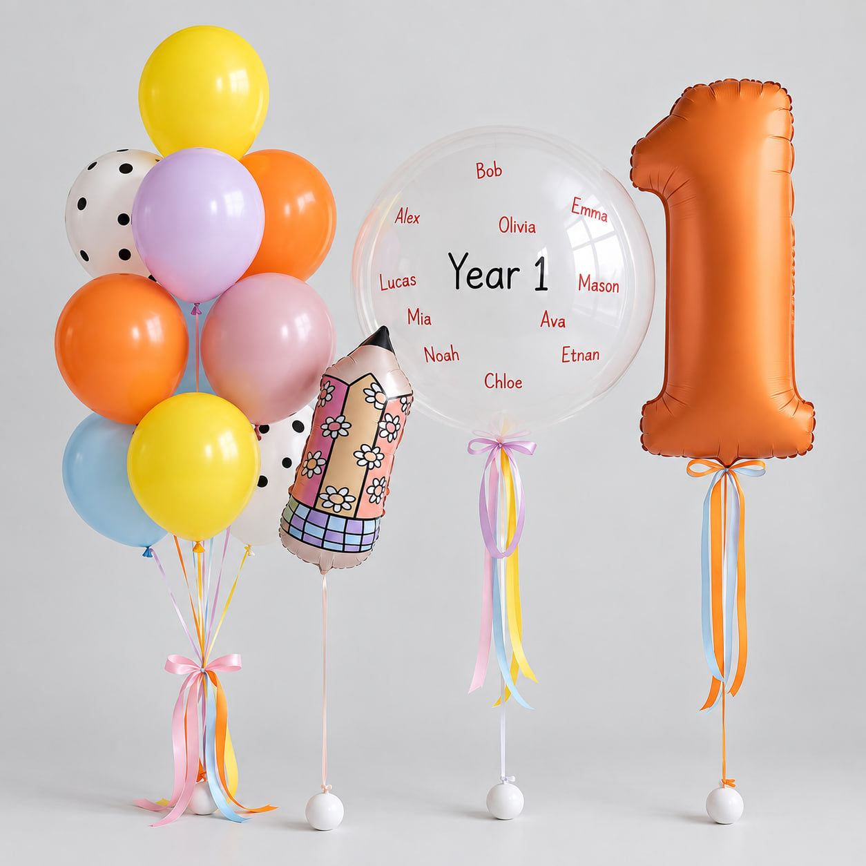Colorful Back to School Balloon Set