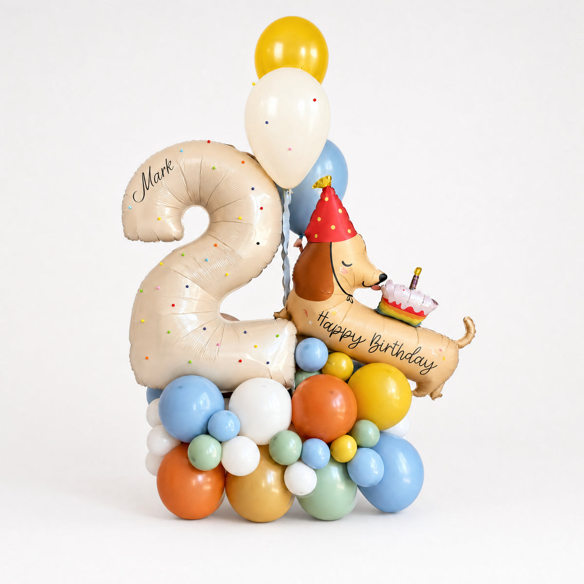 Party Pup Dachshund Number Stack