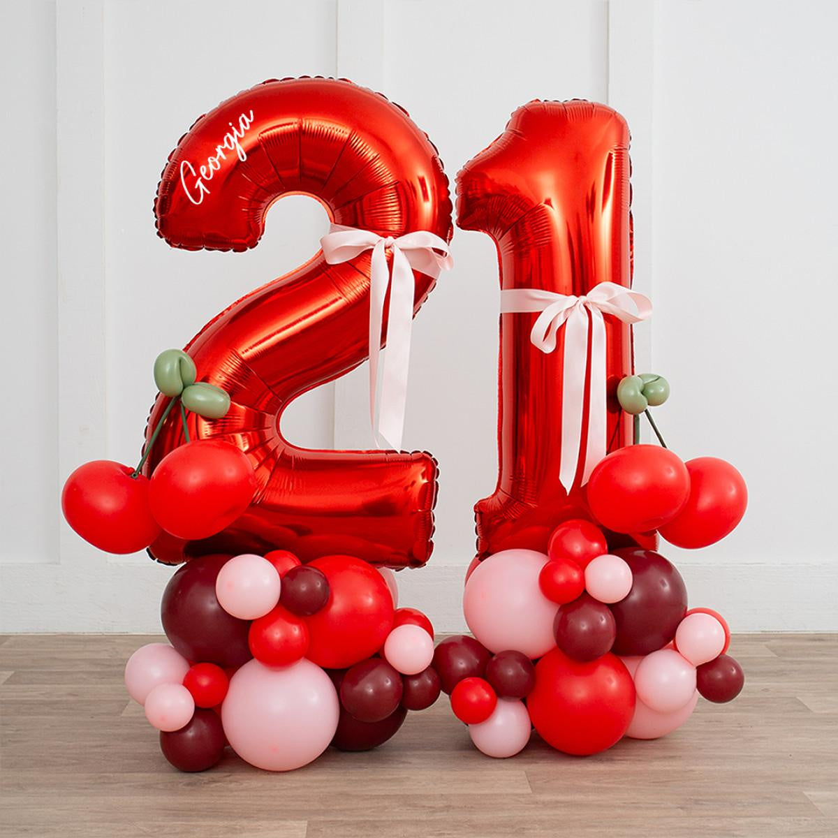 Sweet Cherry Bow Number Stack