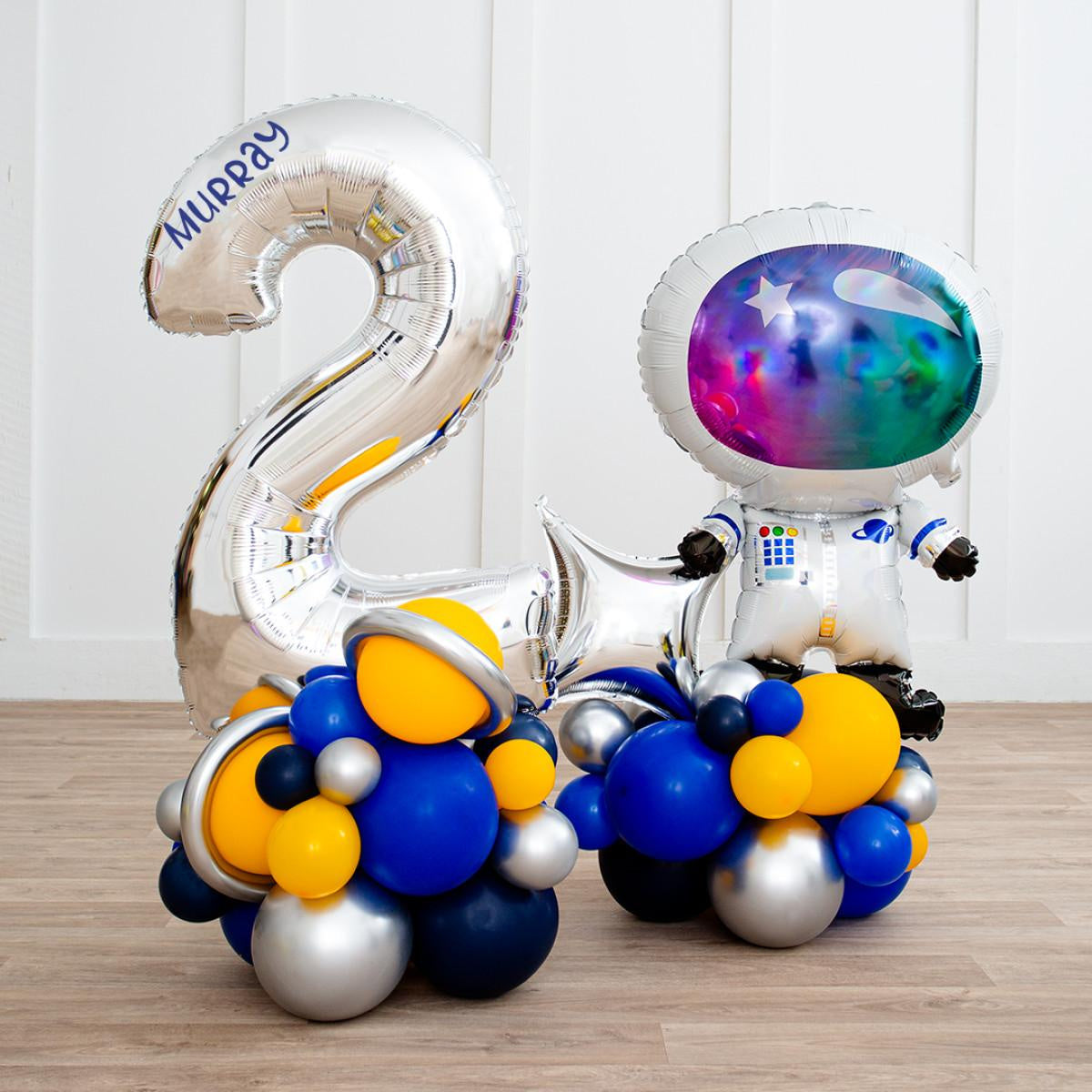 Cosmic Astronaut Birthday Number Stack