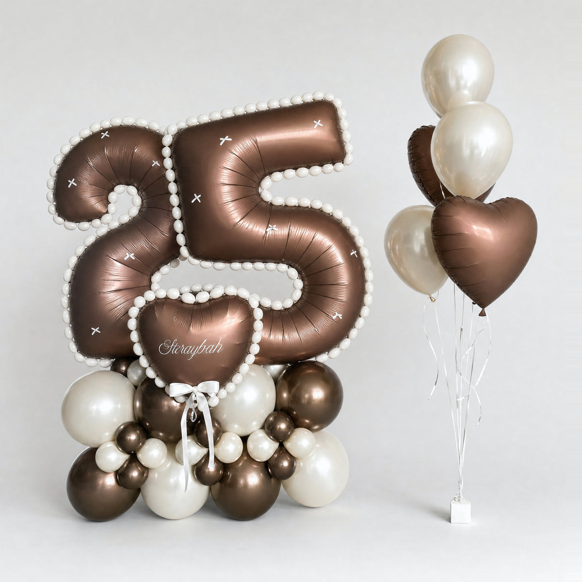 Mocha Pearl Milestone Number Stack