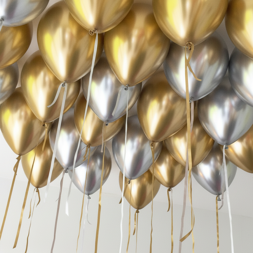 Silver & Gold Balloons
